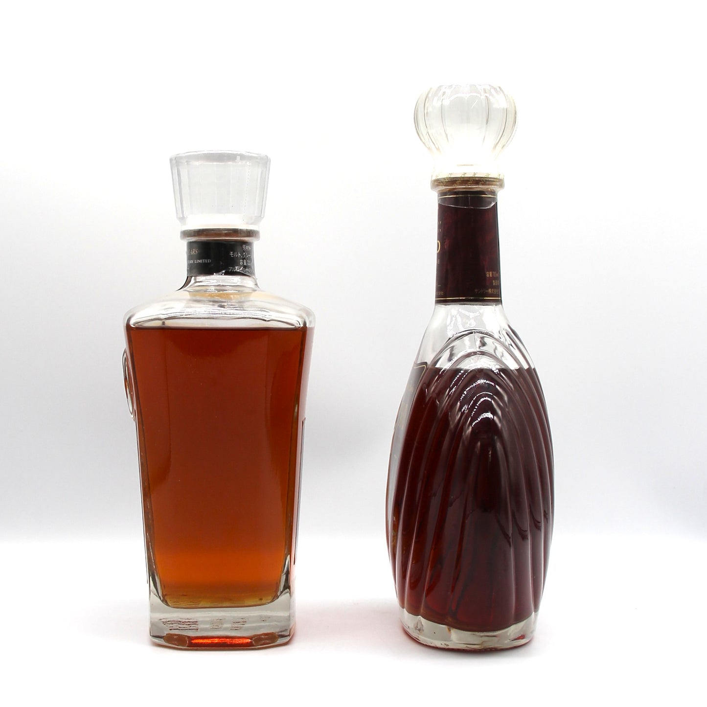 サントリー ウイスキー クレスト 12年 デキャンター 43% 700ml+サントリー ブランデー XO デラックス 40% 700ml 箱付き 2本セット