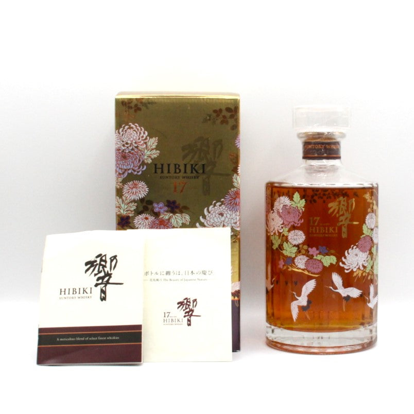 サントリー ウイスキー 響17年 意匠ボトル 花鳥風月 43% 700ml 箱付き ※箱難有