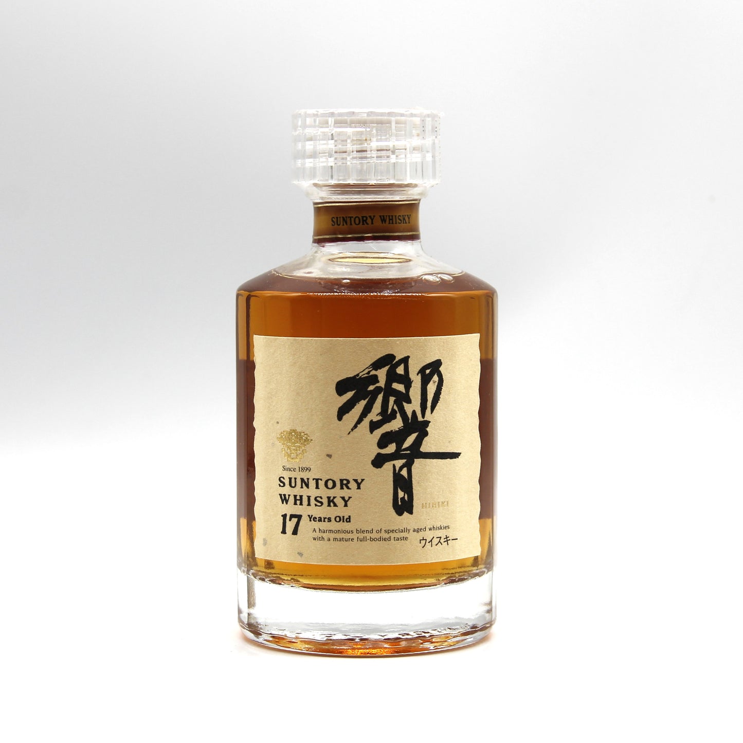 サントリー ウイスキー 響17年 金花 裏ゴールドラベル ミニボトル 43% 180ml 箱無し ※キャップシール難有