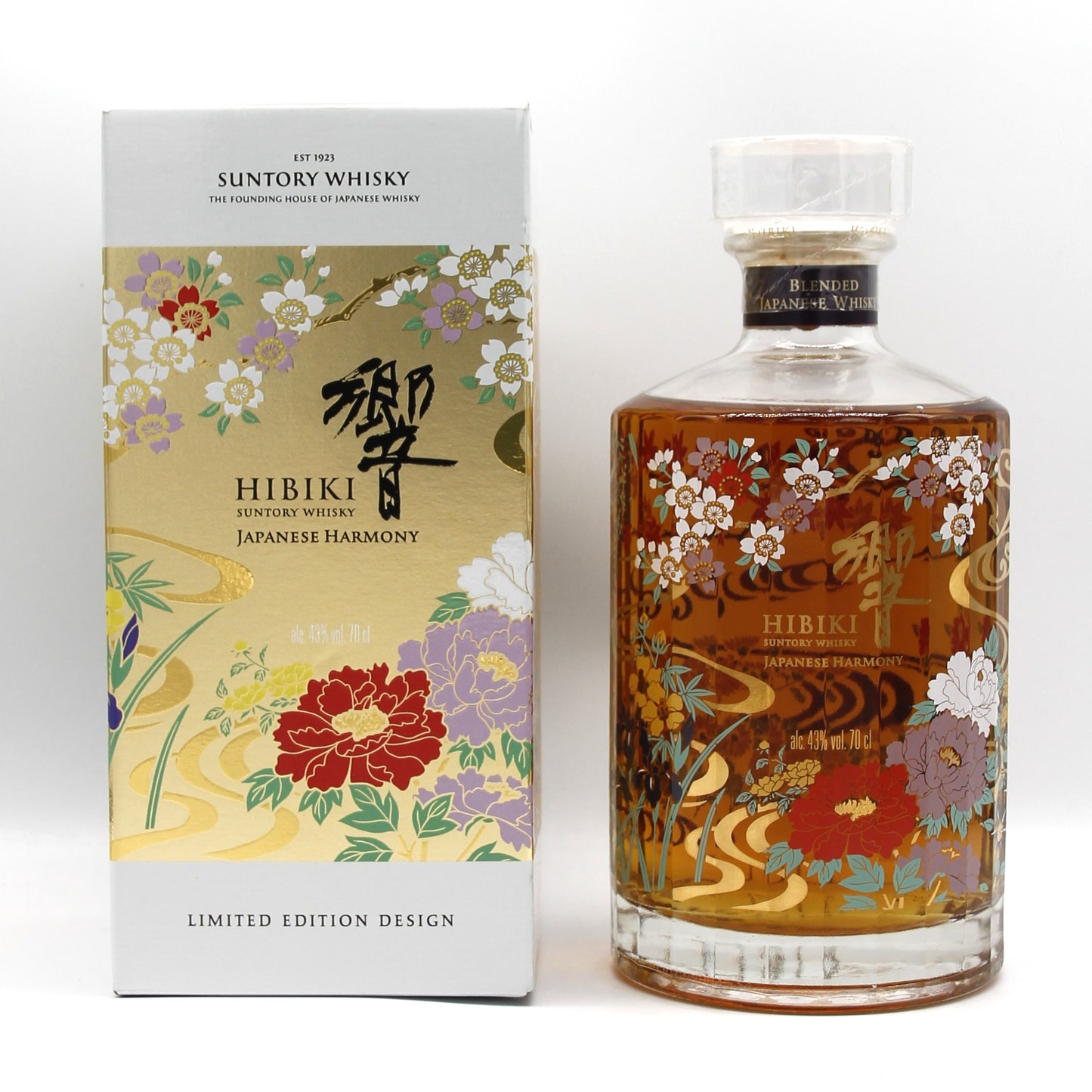 サントリー ウイスキー 響 ジャパニーズハーモニー 2021 意匠ボトル 流水百花 43% 700ml 箱付き