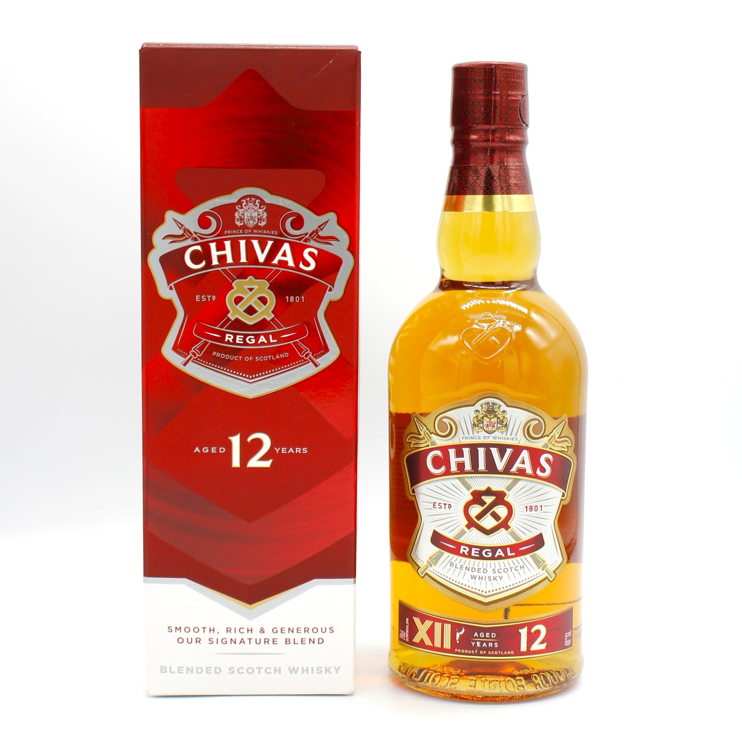 シーバス リーガル 12年 ブレンデッド スコッチ ウイスキー 40% 700ml 箱付き+亀田蒸溜所 NEW POT PEATED ウイスキー 60% 200ml 箱無し 2本セット