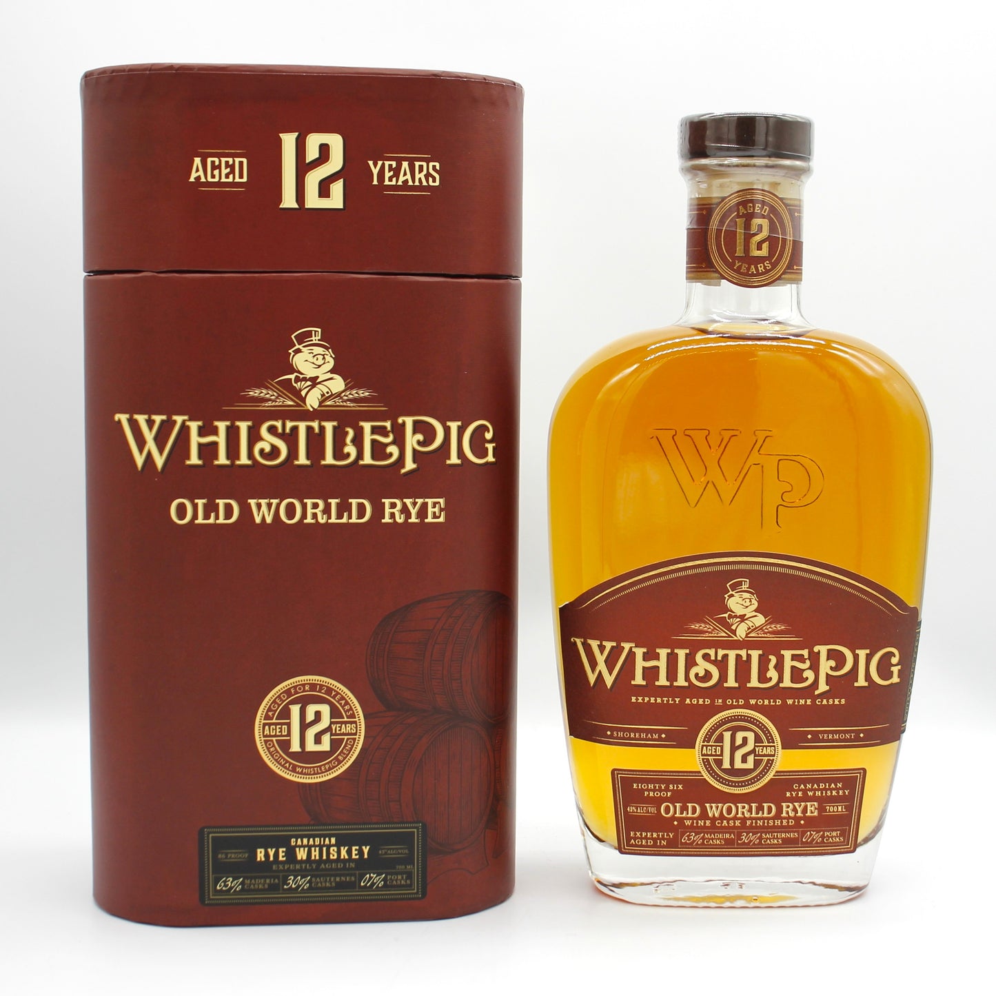 WHISTLEPIG ホイッスル ピッグ 12年 オールド ワールド ライ ウイスキー 43% 700ml 箱付き