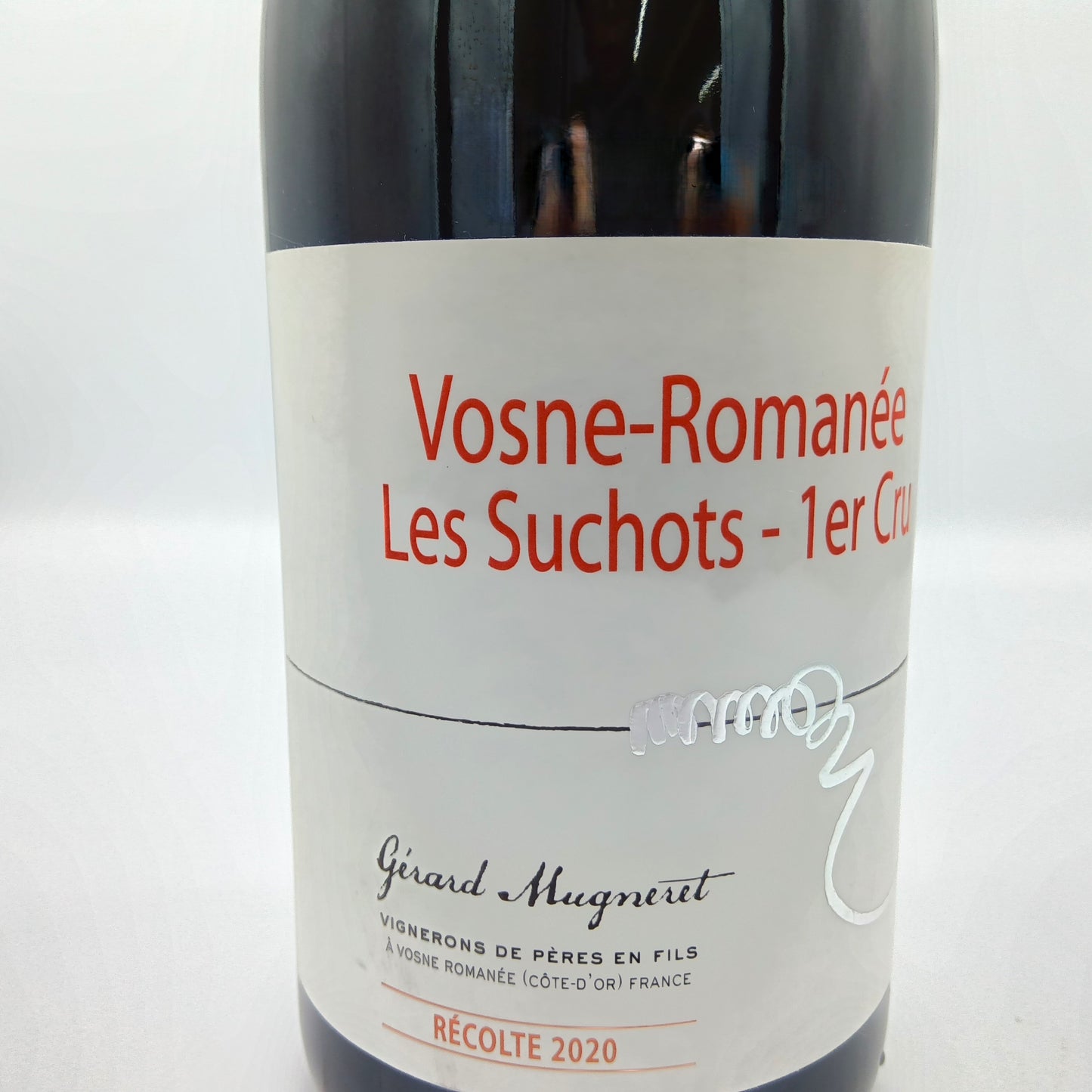 ドメーヌ・ジェラール・ミュニュレ ヴォーヌ・ロマネ 1er Cru レ・スショ 2020 13.5%750ml (Domaine Gerard Mugneret Vosne Romanee 1er Cru Les Suchots)※ラベル難有