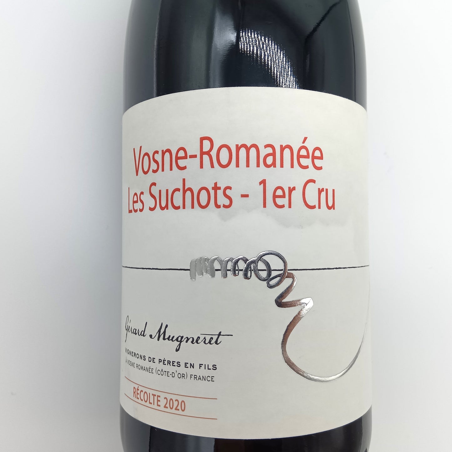 ドメーヌ・ジェラール・ミュニュレ ヴォーヌ・ロマネ 1er Cru レ・スショ 2020 13.5%750ml (Domaine Gerard Mugneret Vosne Romanee 1er Cru Les Suchots)※ラベル難有