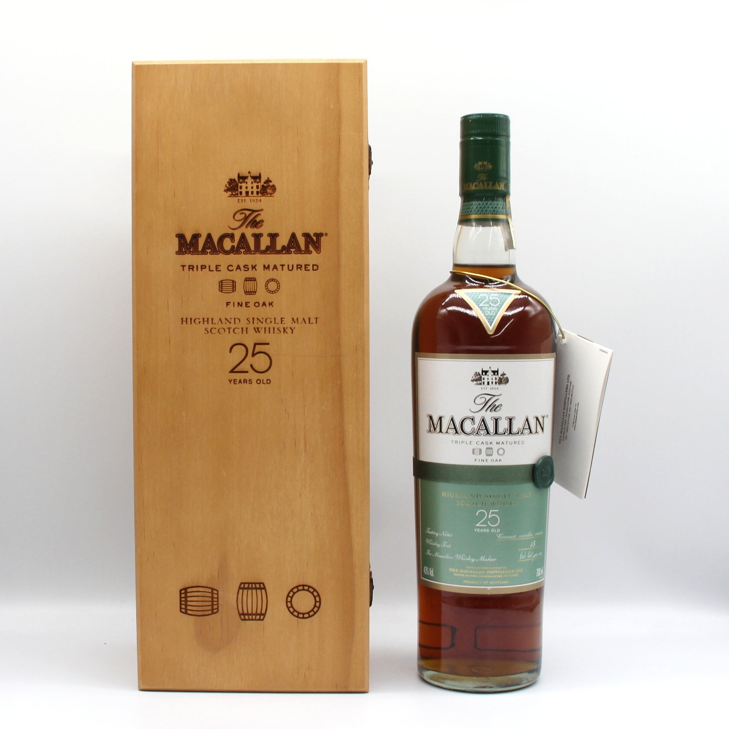 ザ・マッカラン ファインオーク25年 MACALLAN FINE OAK 25years old スコッチ ウイスキー 43% 700ml 箱付き