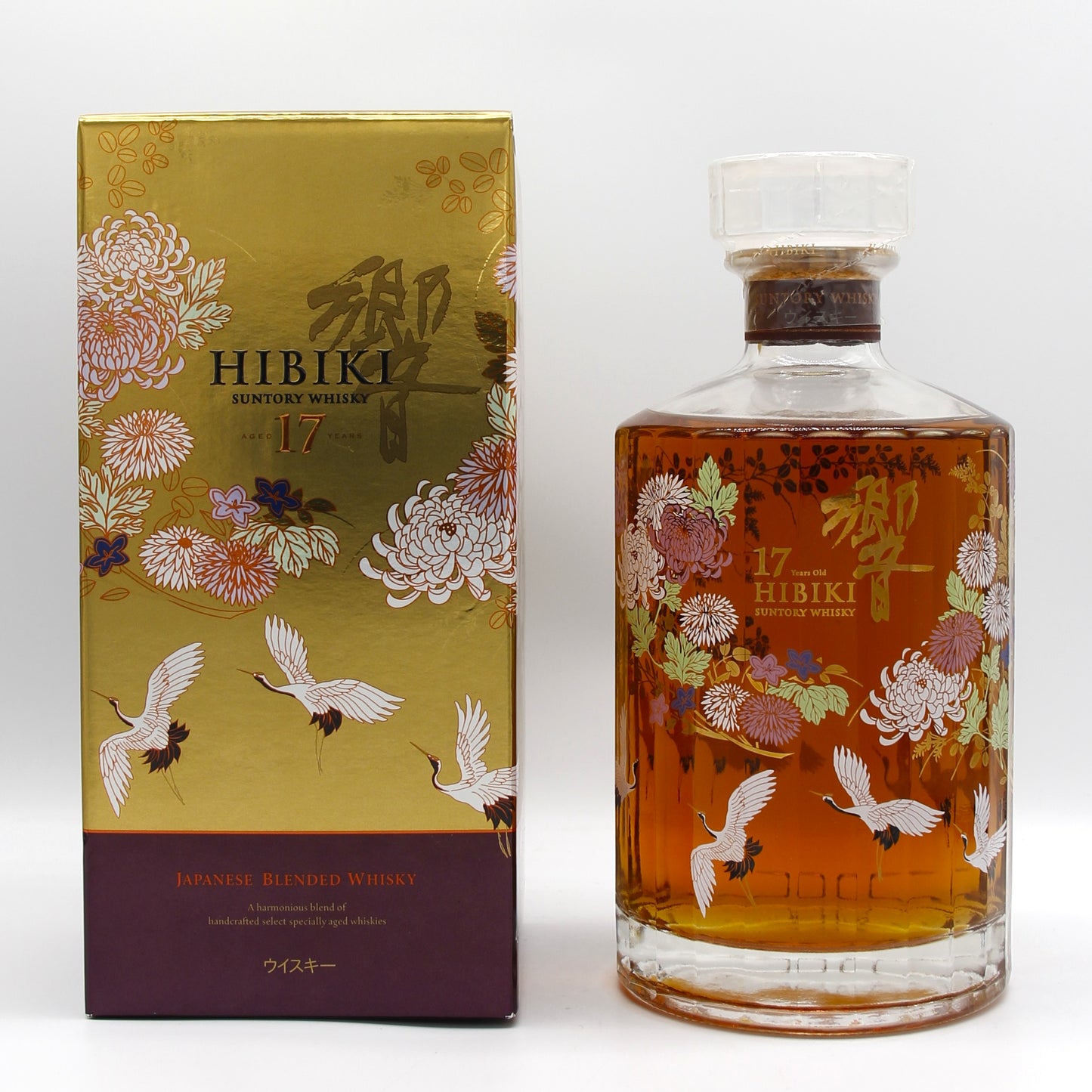 サントリー ウイスキー 響17年 意匠ボトル 花鳥風月 43% 700ml 箱付き ※箱難有