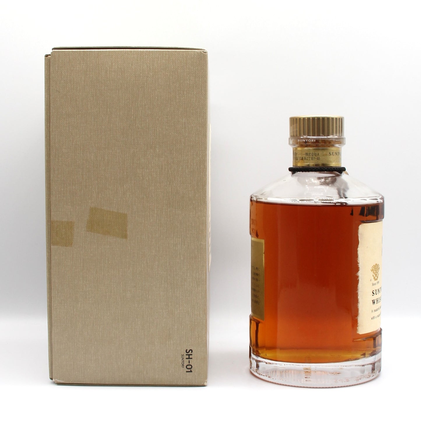 サントリー ウイスキー 響 旧ラベル 裏ゴールド 金キャップ 金花 43% 750ml 箱付き SH01B