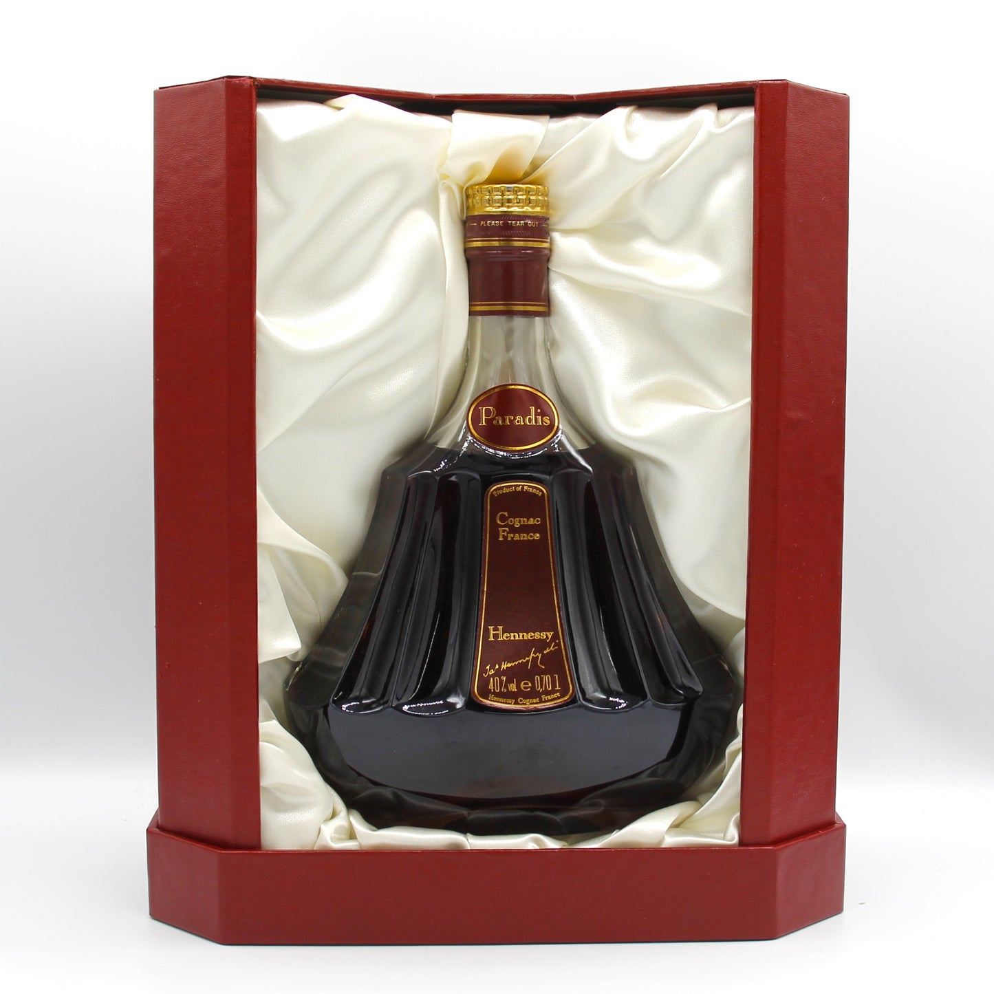ヘネシー Hennessy paradis パラディ コニャック 旧ボトル 金キャップ クリアボトル 40% 700ml 箱付き