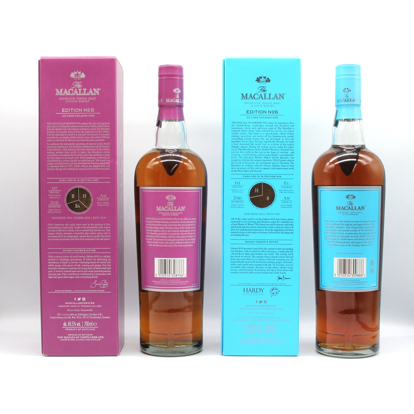 ザ・マッカラン エディション No.1 No.2 No.3 No.4 No.5 No.6 MACALLAN EDITION 700ml 6本セット 箱付き