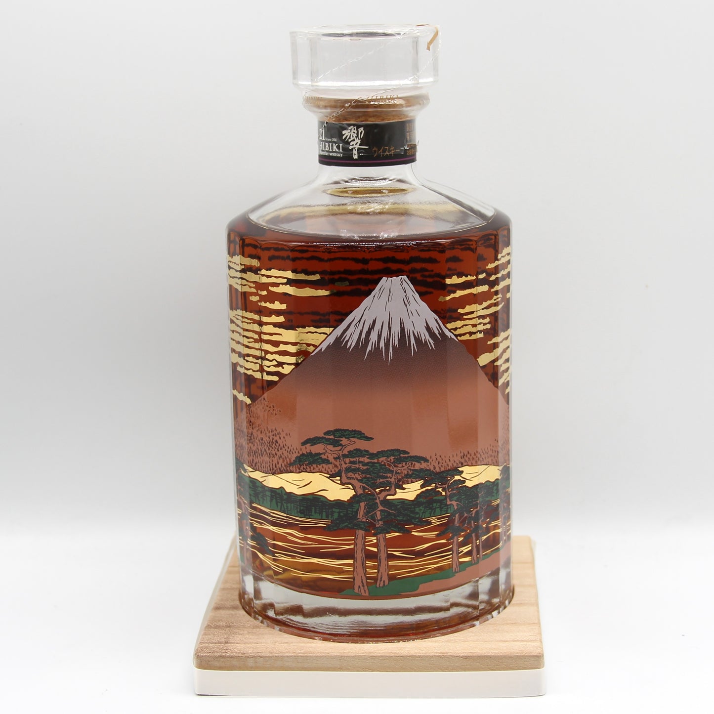 サントリー ウイスキー 響21年 意匠ボトル 富士風雲図 2015 43% 700ml 箱付き (2)