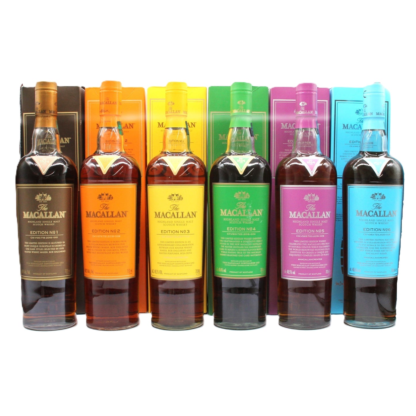 ザ・マッカラン エディション No.1 No.2 No.3 No.4 No.5 No.6 MACALLAN EDITION 700ml 6本セット 箱付き