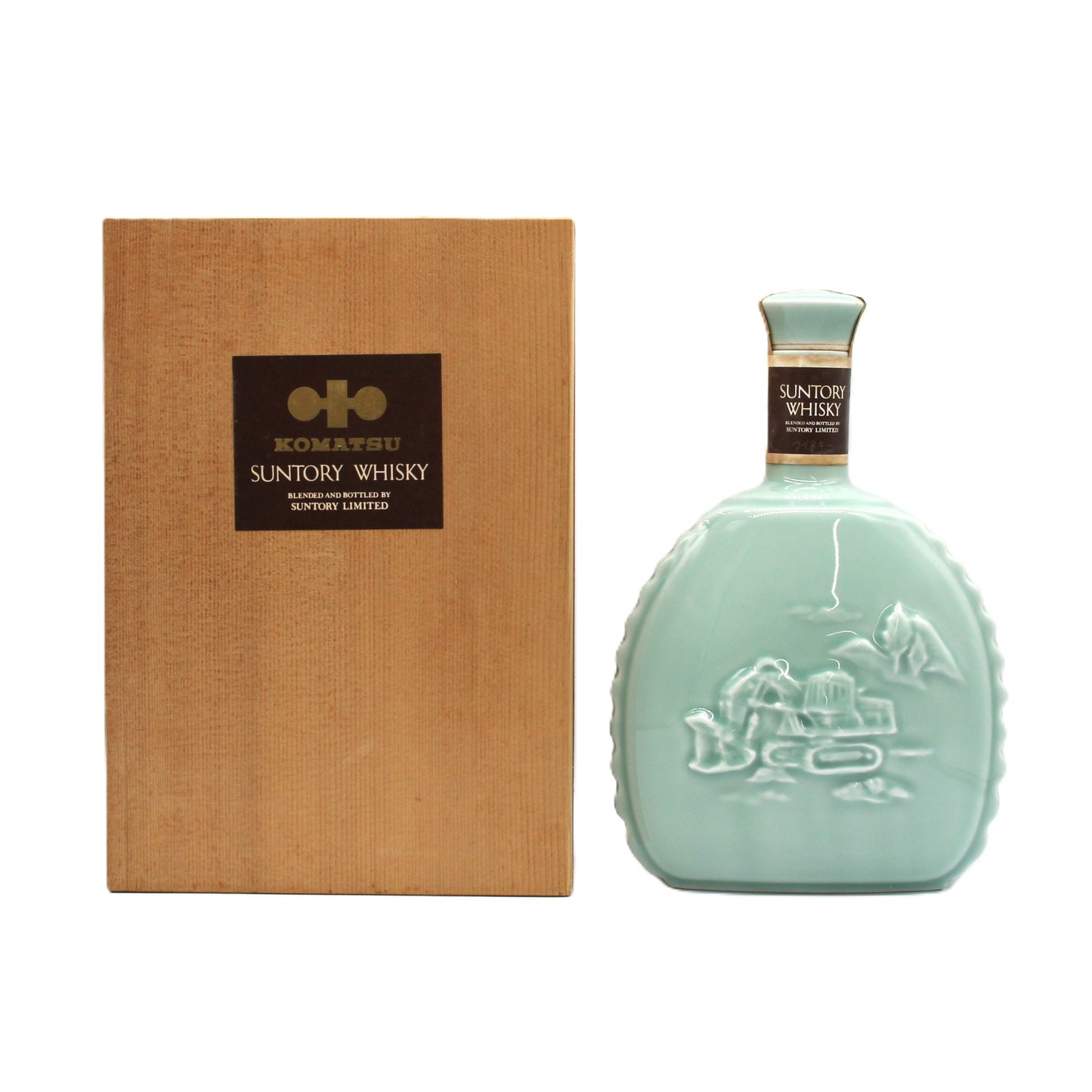 サントリー ウイスキー ローヤル 小松製作所特製ボトル KOMATSU SUNTORY WHISKY 陶器ボトル 43% 720ml 箱付き