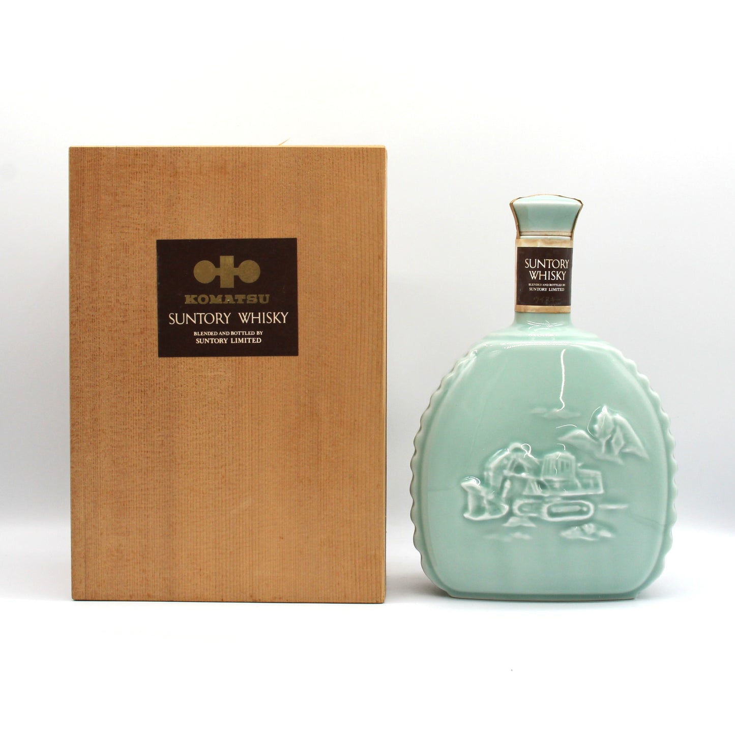 サントリー ウイスキー ローヤル 小松製作所特製ボトル KOMATSU SUNTORY WHISKY 陶器ボトル 43% 720ml 箱付き