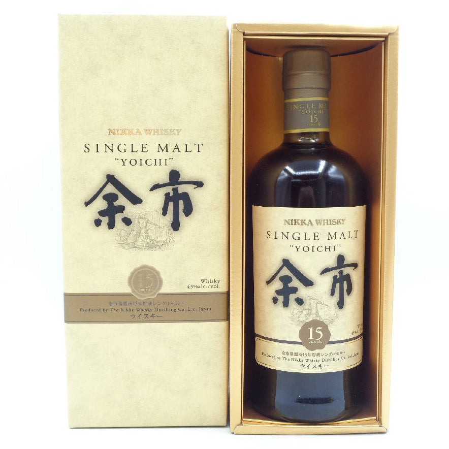 ニッカ ウイスキー シングルモルト 余市15年 45% 700ml ギフトボックス  