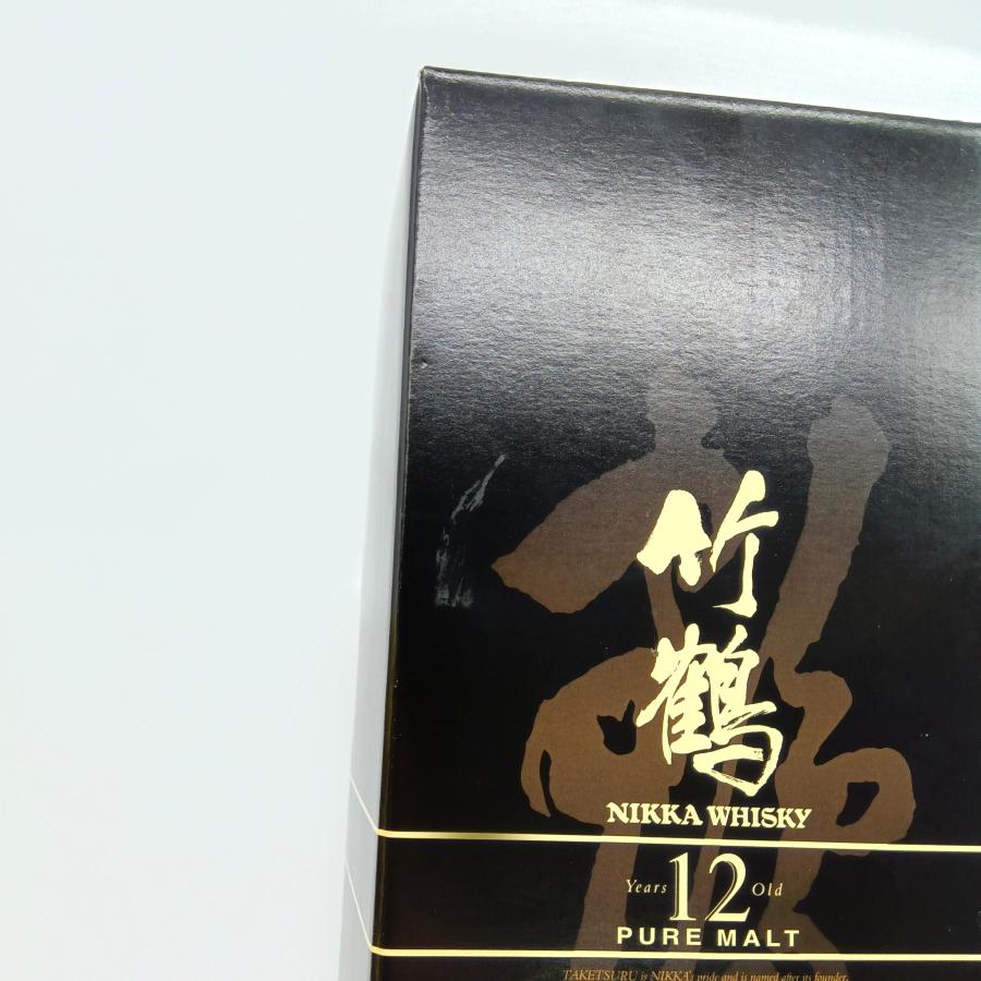 ニッカ ピュアモルト ウイスキー 竹鶴12年 角瓶 40% 660ml 箱付き ※箱難有