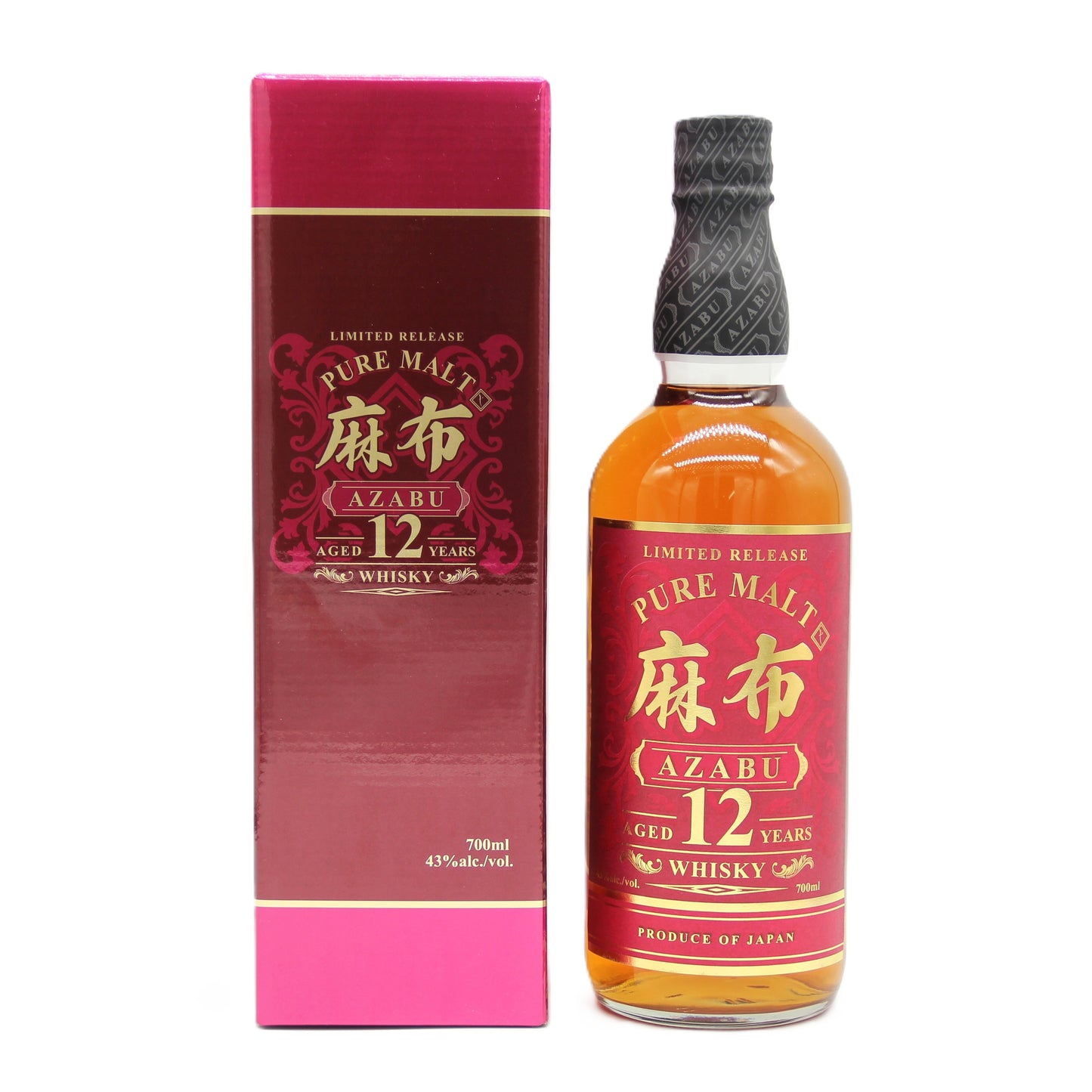 玉泉堂酒造 麻布 AZABU 12年 ピュアモルト ウイスキー 43% 700ml 箱付き