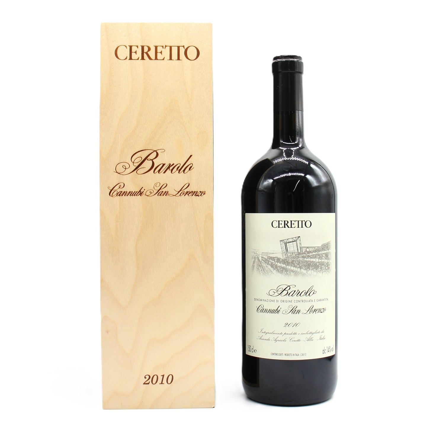 チェレット バローロ カンヌビ サンロレンツォ 2010 赤ワイン 14% 1500ml 箱付き （CERETTO BAROLO CANNUBI SAN LORENZO 2010）