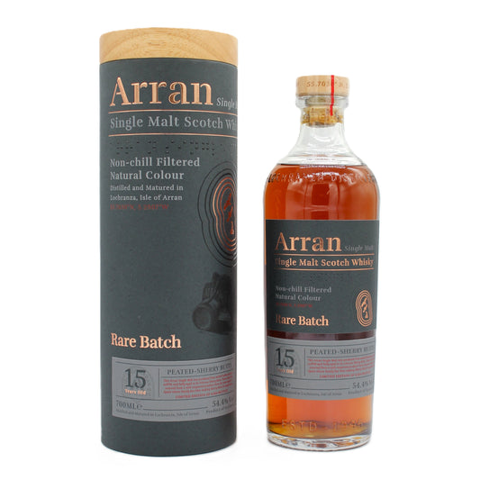 アラン Arran 15年 シングルモルト レアバッチ ピーテッド シェリーバット シングルモルト スコッチ ウイスキー 54.4% 700ml 箱付き