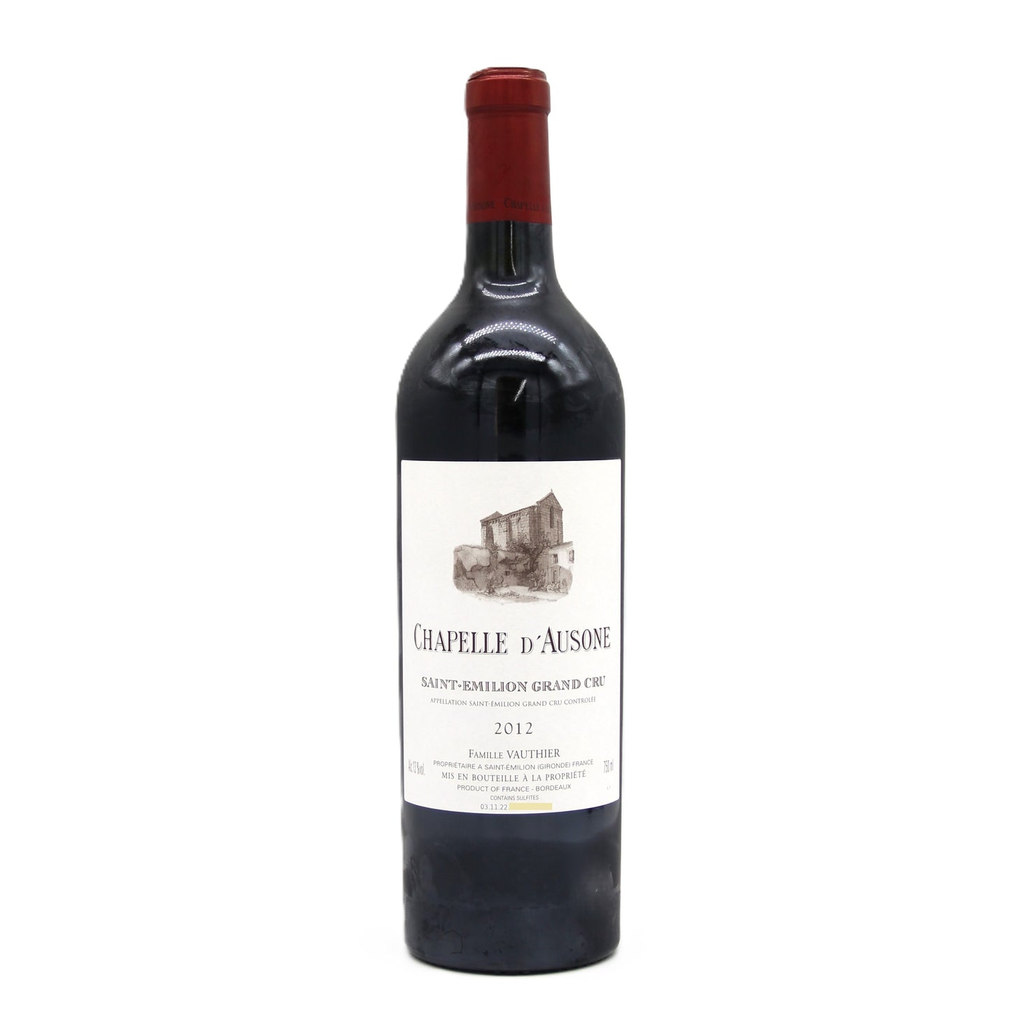 シャトー オーゾンヌ シャペル ドーゾンヌ サンテミリオン グランクリュ 2012 赤ワイン 13% 750ml 箱無し（CH.AUSONE Chapelle d'Ausone 2012）