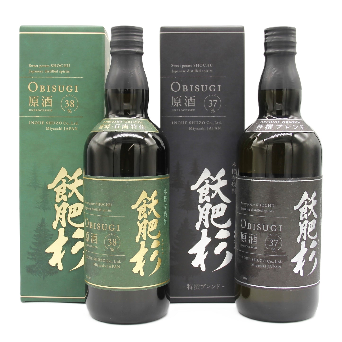 井上酒造 本格芋焼酎 飫肥杉 OBISUGI 原酒 / 原酒特撰ブレンド 720ml 箱付き 芋焼酎 飲み比べ 2本セット