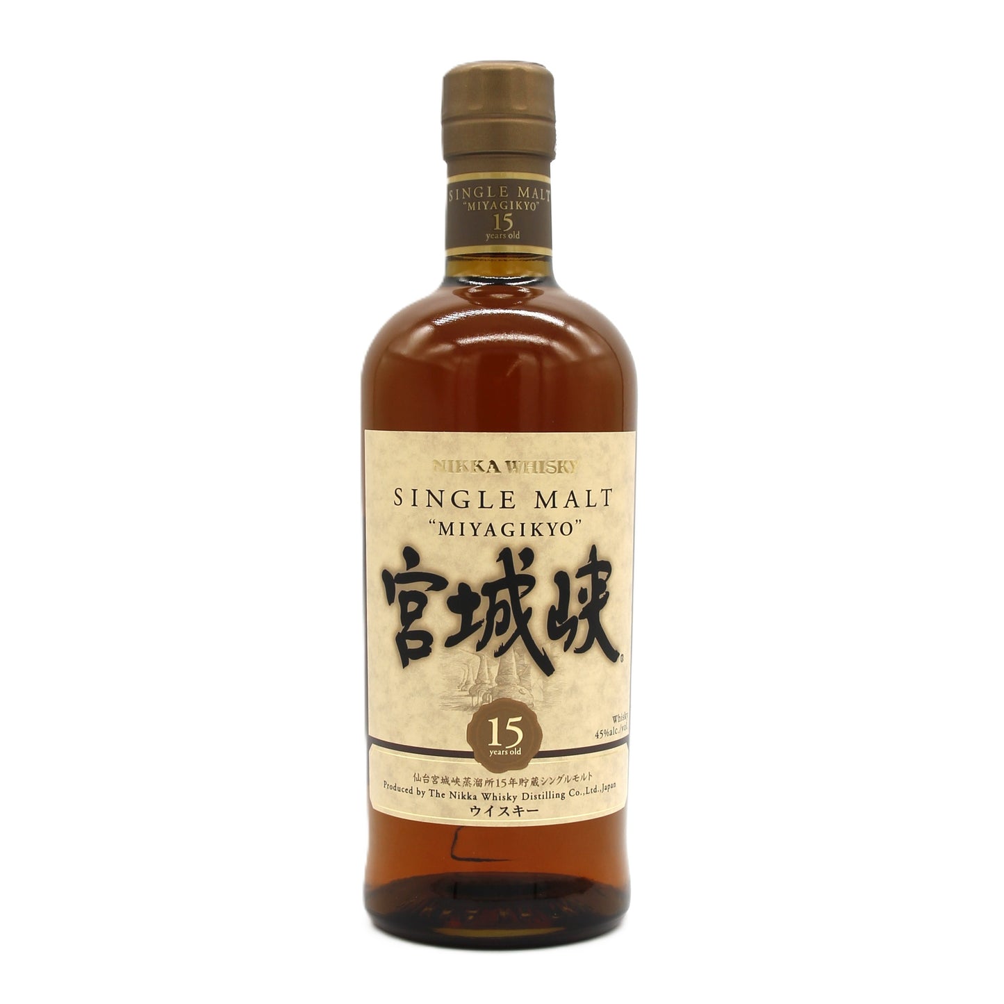 ニッカ ウイスキー シングルモルト 宮城峡 15年 45% 700ml 箱無し