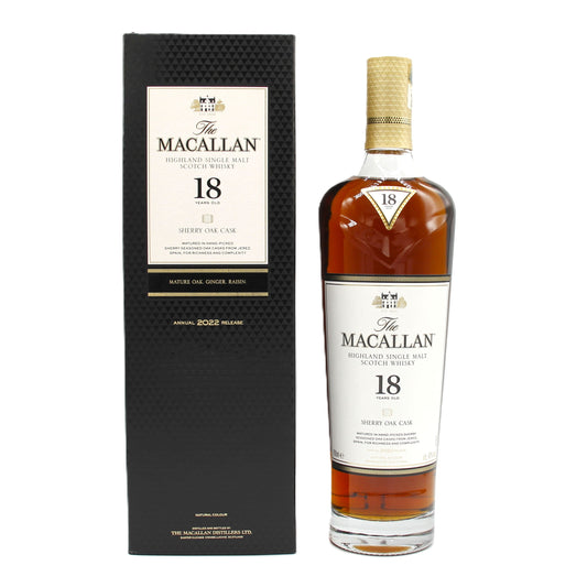 ザ・マッカラン18年 シェリーオーク 43% 700ml 箱付き
