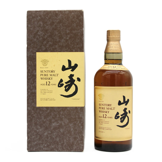 サントリー ピュアモルト ウイスキー 山崎12年 旧ボトル 金花 43% 750ml 箱付き（6）