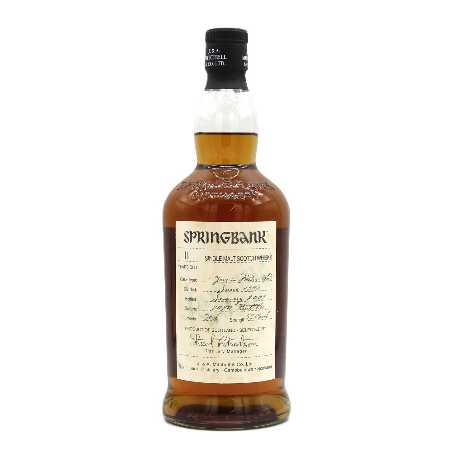 SPRINGBANK スプリングバンク 11年 Madeira Wood 1997-2009 シングルモルト スコッチ ウイスキー  55.1% 700ml 箱無し