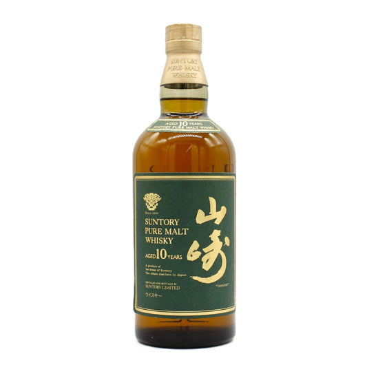 サントリー ピュアモルト ウイスキー 山崎 10年 グリーンラベル 金花 40% 750ml 箱無し