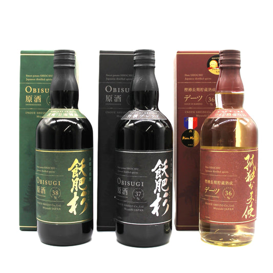 井上酒造 本格焼酎 飫肥杉 OBISUGI 原酒 / 原酒特撰ブレンド / 孤独な天使 720ml 箱付き 芋焼酎 デーツ焼酎 飲み比べ 3本セット