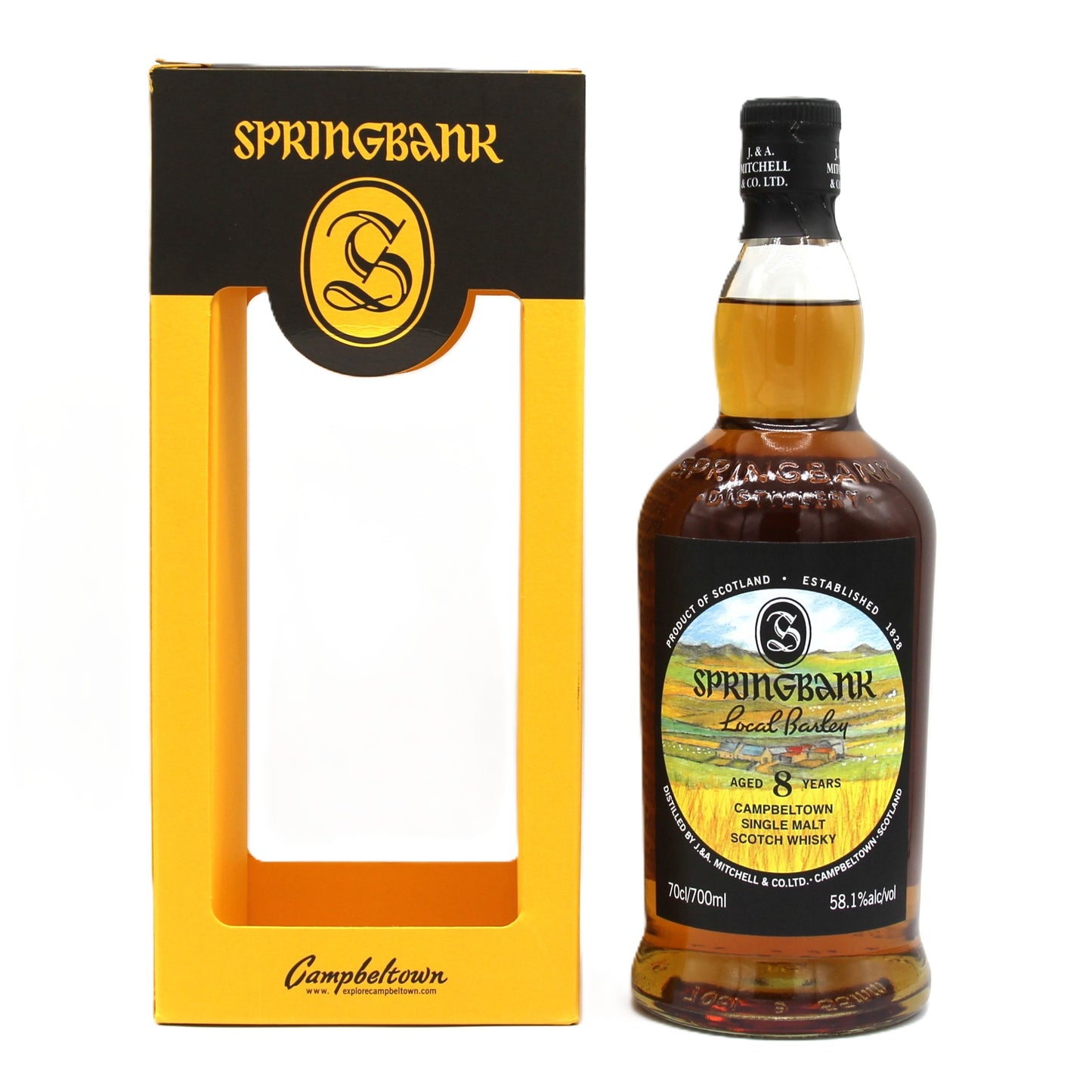 SPRINGBANK スプリングバンク ローカルバーレー 8年 シングルモルト スコッチ ウイスキー 58.1％ 700ml 箱付き