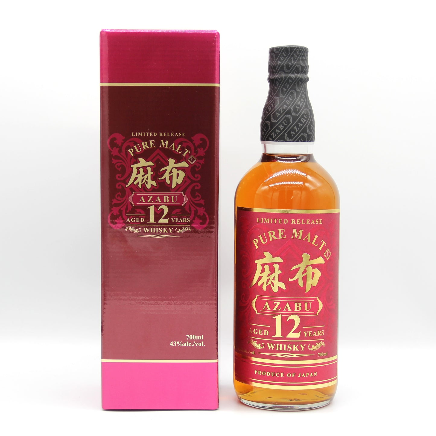 玉泉堂酒造 麻布 AZABU 12年 ピュアモルト ウイスキー 43% 700ml 箱付き