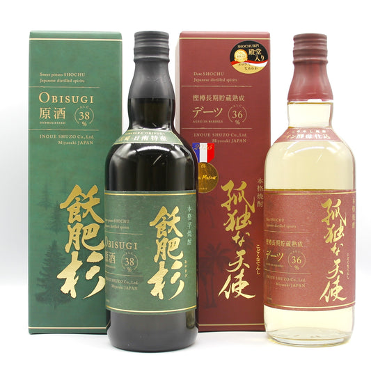 井上酒造 本格焼酎 芋焼酎 飫肥杉 OBISUGI 原酒 / デーツ焼酎 孤独な天使 720ml 箱付き 飲み比べ 2本セット