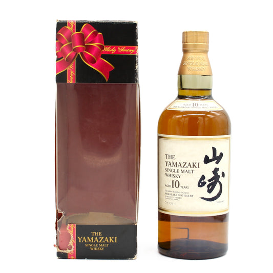 サントリー シングルモルト ウイスキー 山崎 10年 ホワイトラベル 40% 700ml ギフトボックス付き ※難有