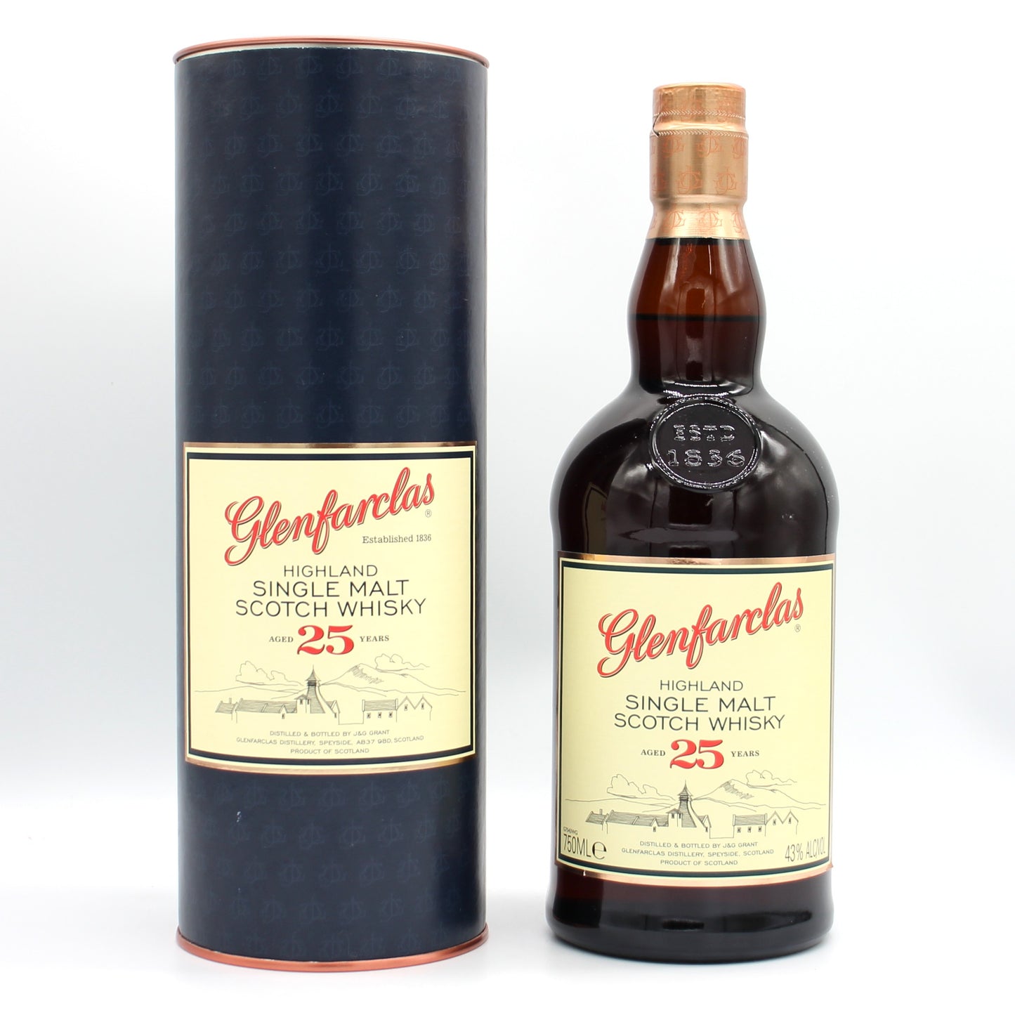 グレンファークラス 25年 シングルモルトウイスキー Glenfarclas HIGLAND SINGLE MALT SCOTCH WHISKY 43% 750ml 箱付き