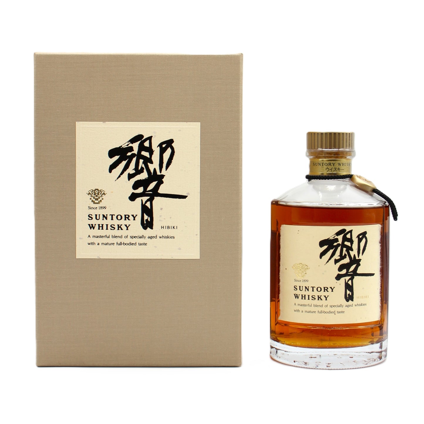 サントリー ウイスキー 響 旧ラベル 裏ゴールド 金キャップ 金花 43% 750ml 箱付き SH-01