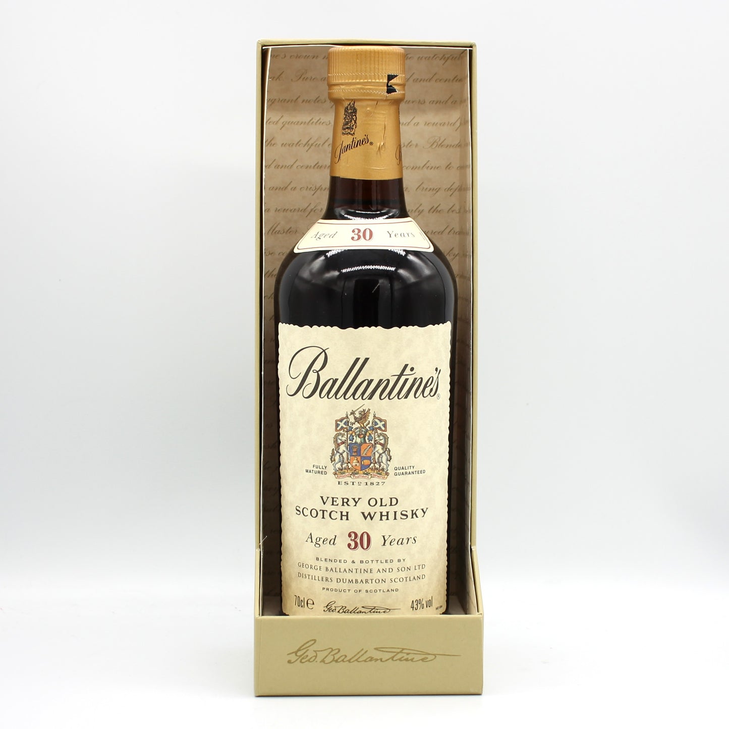 バランタイン Ballantine's 30年 ブレンデッド スコッチウイスキー ベリーオールド 43％ 700ml 箱付き