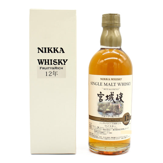 ニッカ ウイスキー シングルモルト 宮城峡12年 フルーティ＆リッチ 55% 500ml 箱付き