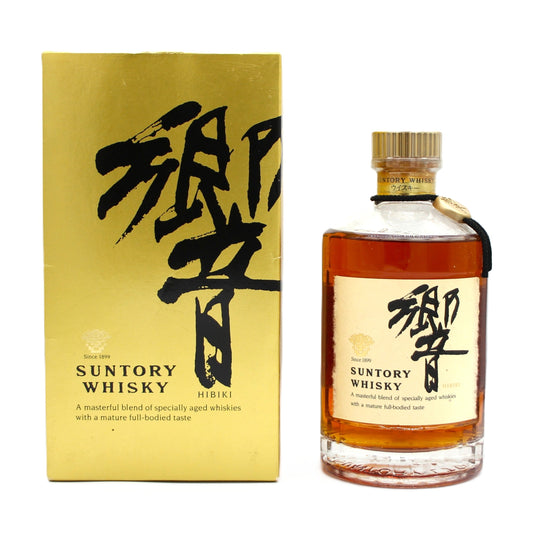 サントリー ウイスキー 響 旧ラベル 裏ゴールド 金キャップ 金花 43% 700ml 箱付き（3）