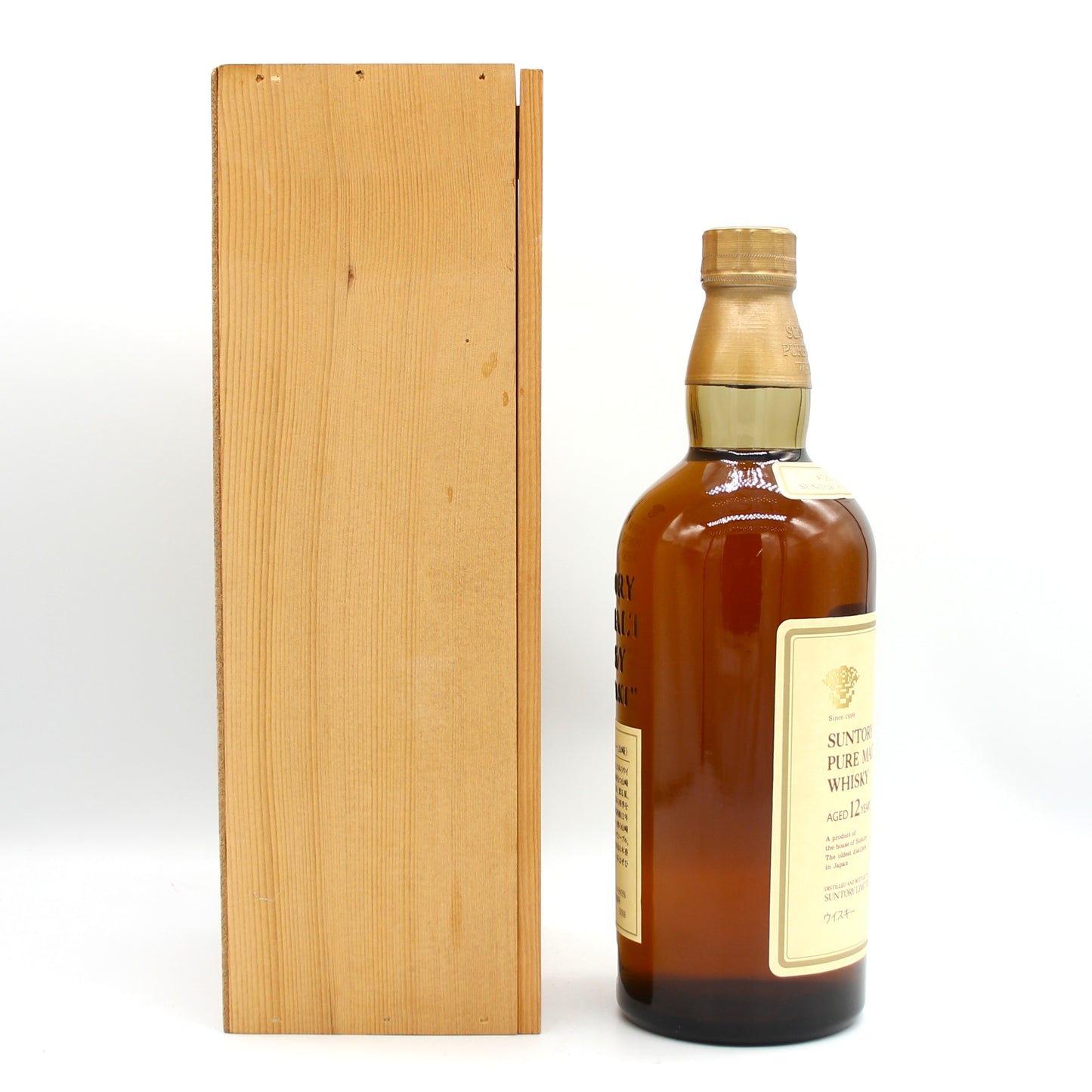 サントリー ピュアモルト ウイスキー 山崎12年 旧ボトル 金花 43% 750ml 木箱付き