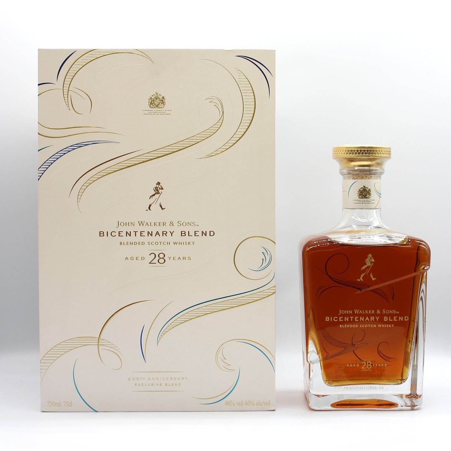 ジョニーウォーカー ジョン ウォーカー＆サンズ BICENTENARY BLEND 28年 200周年記念 ブレンデッド スコッチ ウイスキー 46% 750ml 箱付き