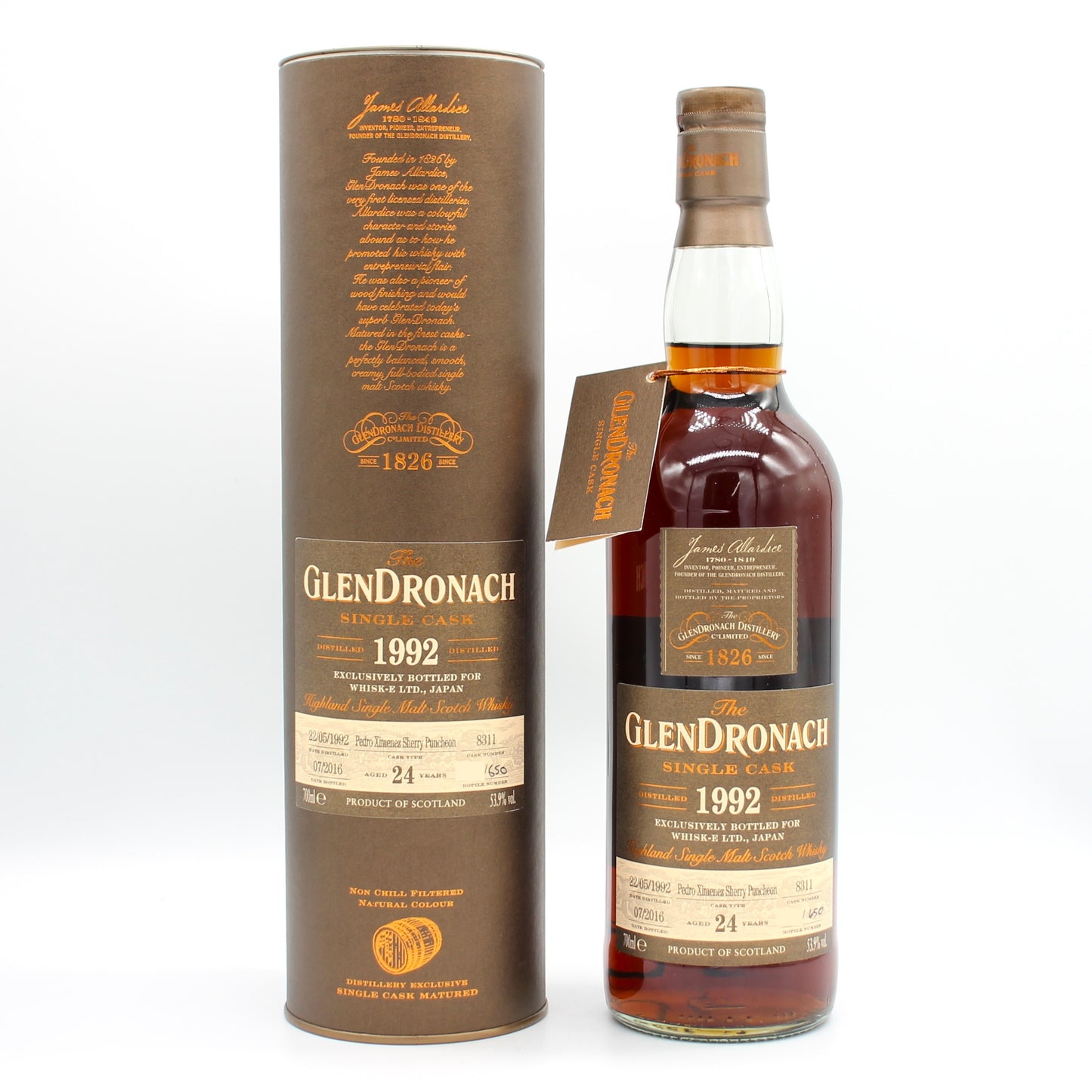 グレンドロナック 24年 1992 Glendronach 24YearsOld シングルカスク シングルモルト スコッチ ウイスキー 53.9％ 700ml 箱付き