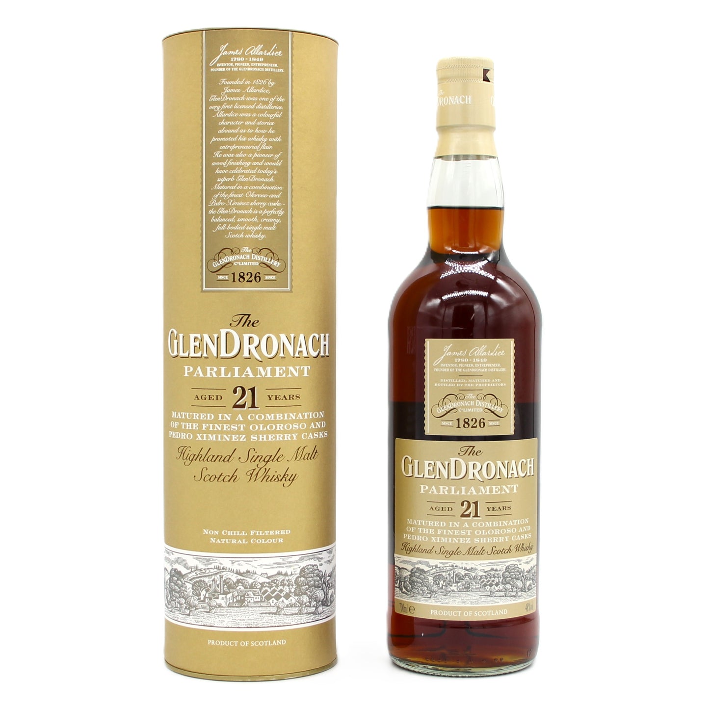 グレンドロナック パーラメント 21年 Glendronach PARLIAMENT 21YearsOld シングルモルト スコッチウイスキー 48％ 700ml 箱付き