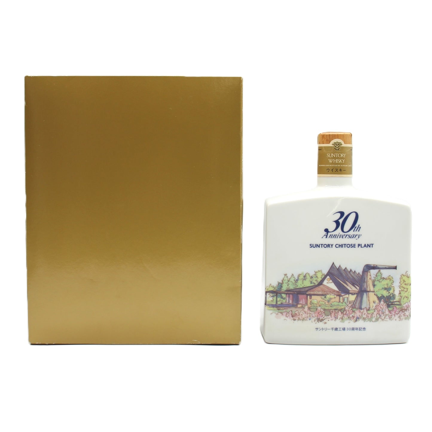 サントリー ウイスキー 千歳工場 30周年記念 SUNTORY CHITOSE PLANT 陶器ボトル 43% 720ml 箱付き