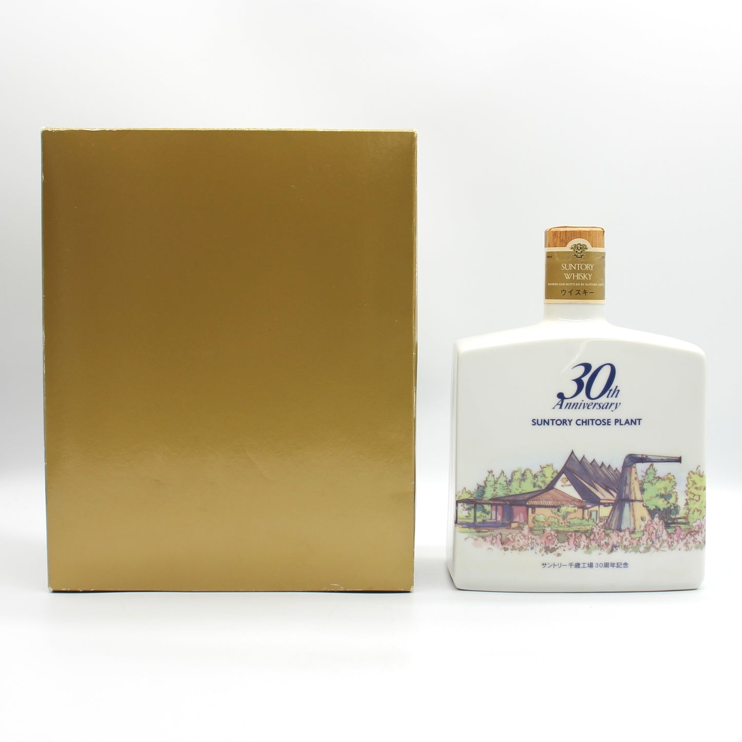 サントリー ウイスキー 千歳工場 30周年記念 SUNTORY CHITOSE PLANT 陶器ボトル 43% 720ml 箱付き