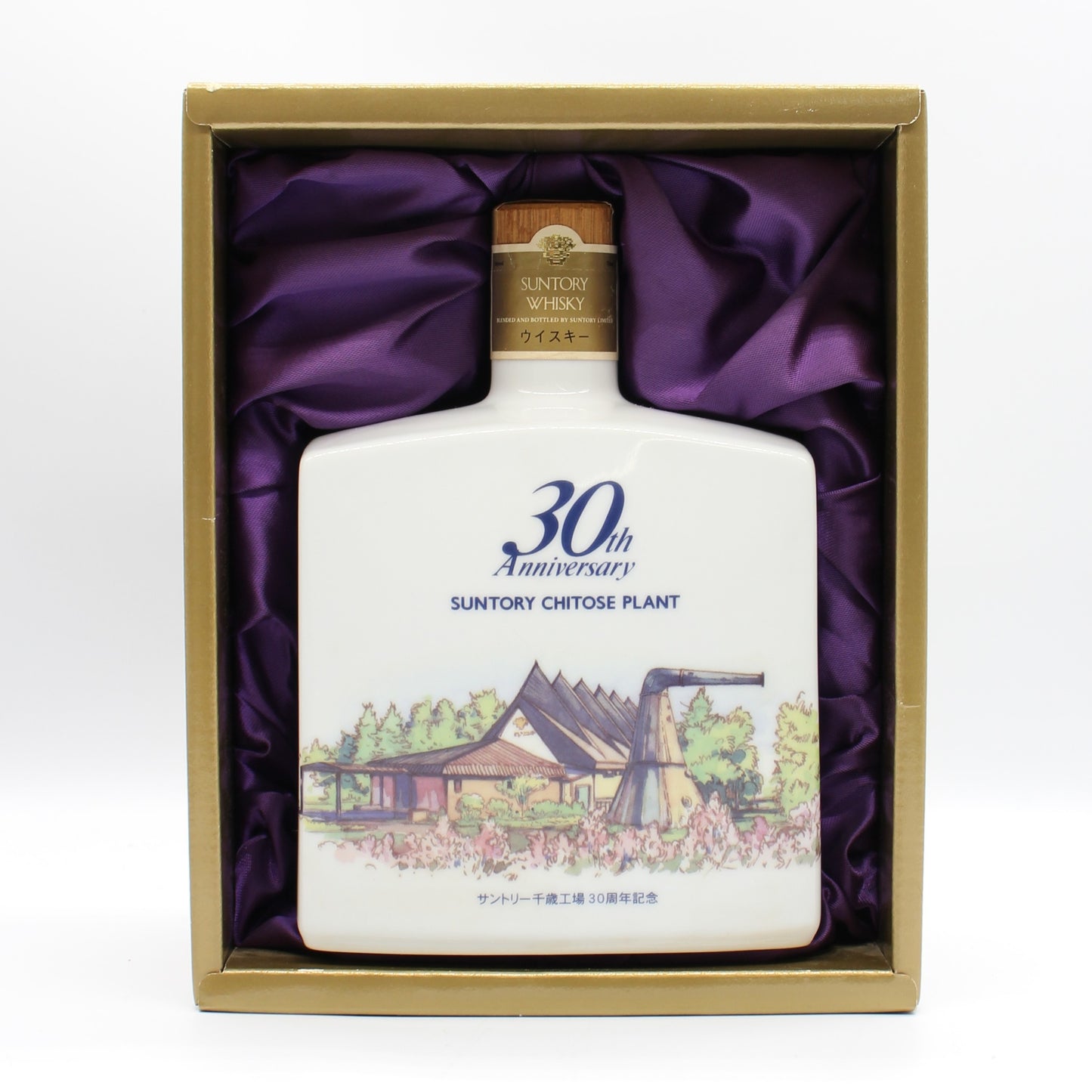 サントリー ウイスキー 千歳工場 30周年記念 SUNTORY CHITOSE PLANT 陶器ボトル 43% 720ml 箱付き