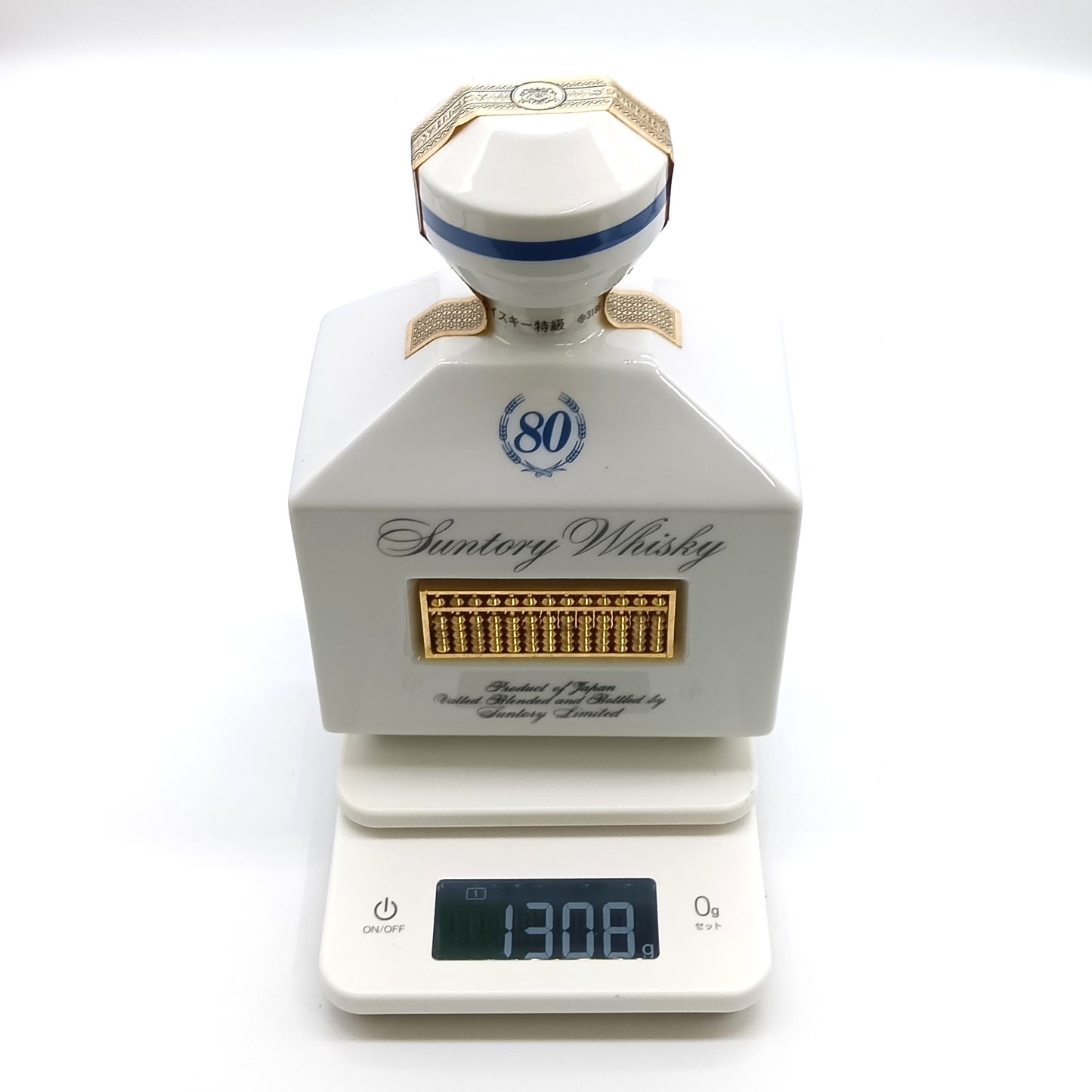 サントリー ウイスキー 特級 サントリー創業80周年記念 そろばん SUNTORY WHISKY 陶器ボトル 43% 760ml 箱付き