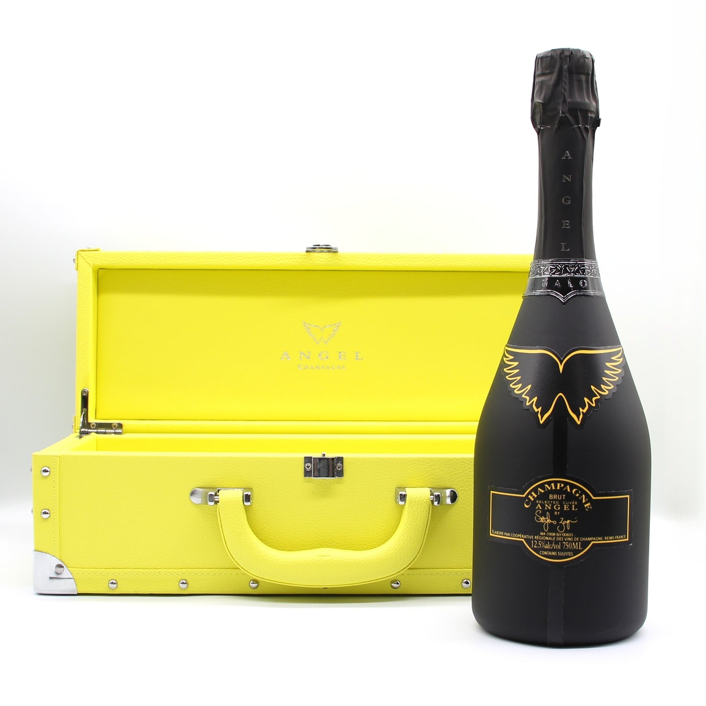 エンジェル シャンパーニュ NV ブリュット ヘイロー イエロー シャンパン 12.5% 750ml 箱付き (ANGEL CHAMPAGNE NV Brut Halo Yellow)
