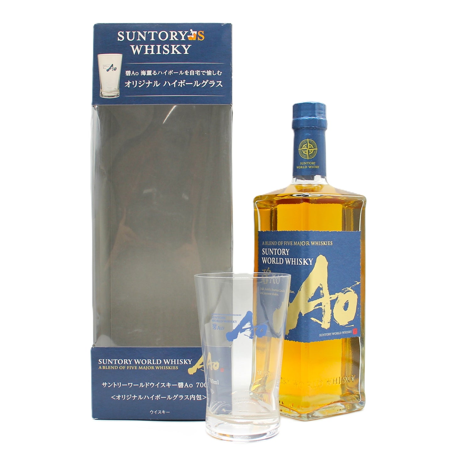 サントリー ワールドウイスキー 碧 Ao 旧ボトル 43％ 700ml オリジナルハイボールグラス+ギフトボックス付き