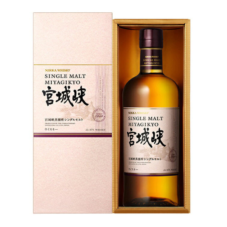 ニッカ ウイスキー シングルモルト 宮城峡 45% 700ml ギフトボックス付き